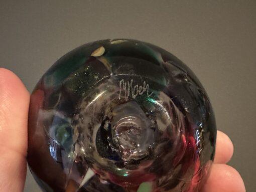 Hand Blown Rainbow Glass Signed Perfume Bottle - Michael Hook Australia - Image 6