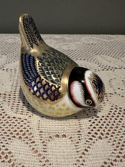 Royal Crown Derby Paperweight - Blue Tit With Gold Stopper - Image 2