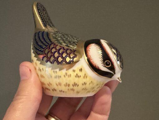 Royal Crown Derby Paperweight - Blue Tit With Gold Stopper - Image 4
