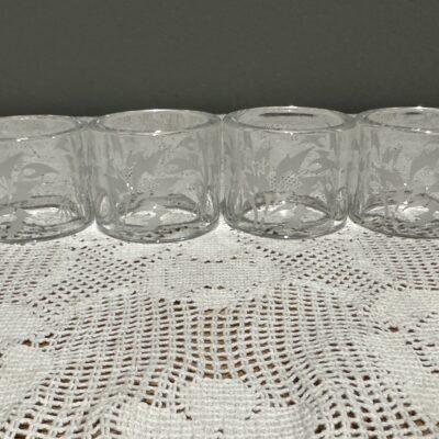 Royal Doulton Set Of 4 Crystal Napkin Rings - Serenity - Frosted Foliage