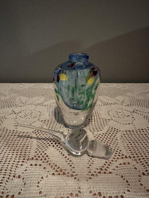Stunning Large Art Glass Perfume Bottle With Stopper - Image 3