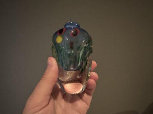 Stunning Large Art Glass Perfume Bottle With Stopper - Image 4
