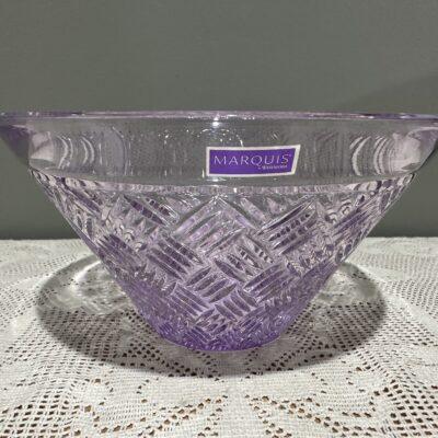 Marquis By Waterford - Stunning Confetti Crystal Serving Bowl In Purple