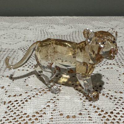Swarovski Crystal Standing Tiger Cub Figurine In Box