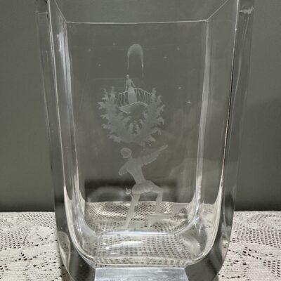 Vintage Orrefors Nils Landberg Romeo And Juliet Large Crystal Vase