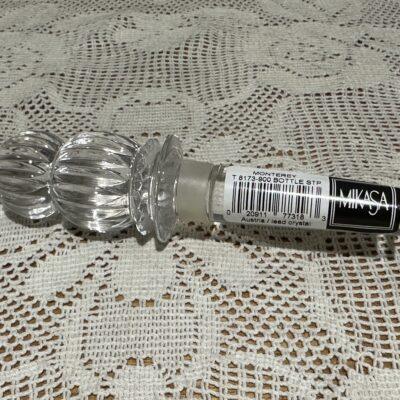 Vintage Mikasa Monterey Lead Crystal Bottle Stopper In Box