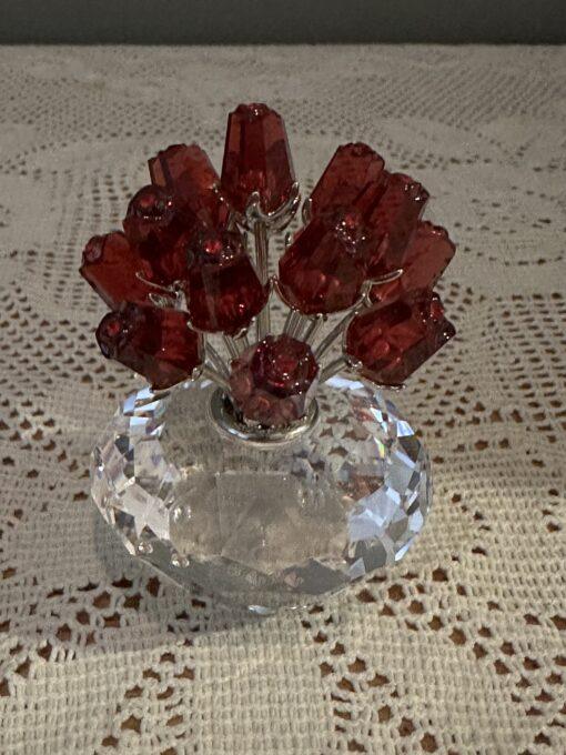 Swarovski Crystal Vase Of Red Roses Figurine - Image 2