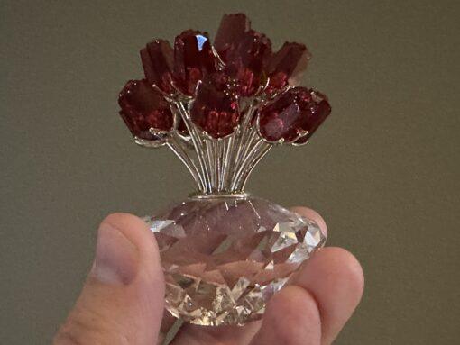 Swarovski Crystal Vase Of Red Roses Figurine - Image 3