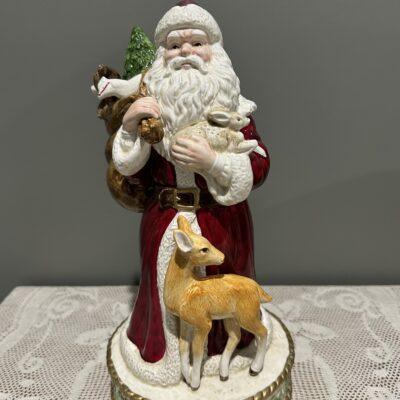 Otagiri For Enesco Tracy Flickinger Large Musical Santa Figurine - We Wish You A Merry Christmas