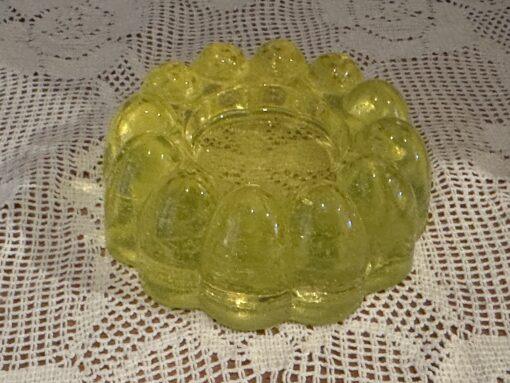 Antique Victorian Piano Castor / Insulator in Canary Uranium Glass With Amazing Glow - Image 2
