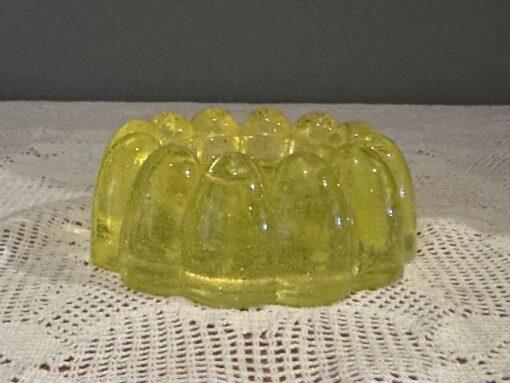 Antique Victorian Piano Castor / Insulator in Canary Uranium Glass With Amazing Glow - Image 3
