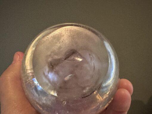 Large Egg Shaped Art Glass Paperweight With Mauve And Gold Aventurine Spirals - Image 4