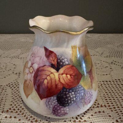 Superb Hand Painted Royal Worcester Posy Vase - Michelina Miller 1952