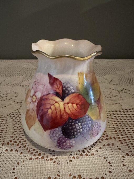 Superb Hand Painted Royal Worcester Posy Vase - Michelina Miller 1952