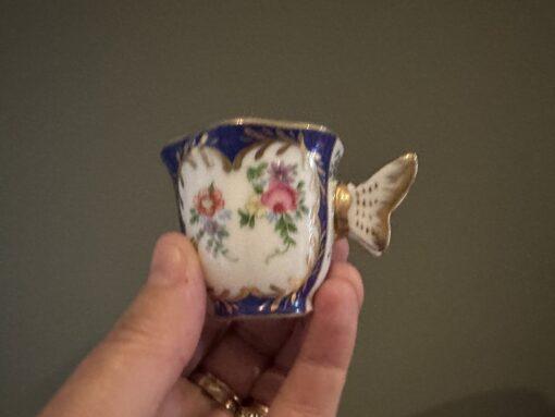 Paris Royal Limoges Miniature Cup And Saucer With Butterfly Handle - Image 3
