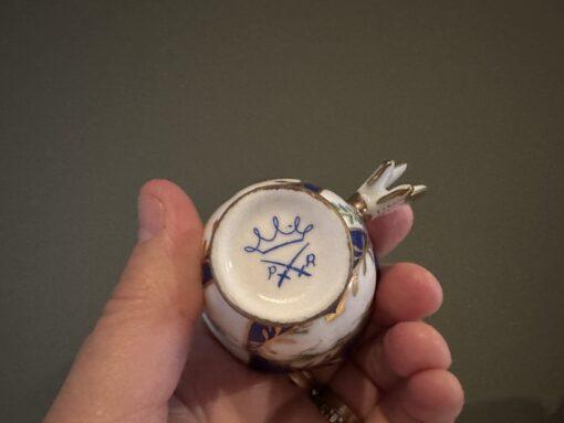 Paris Royal Limoges Miniature Cup And Saucer With Butterfly Handle - Image 5