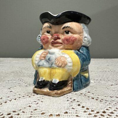 Vintage Clarice Cliff Wilkinson Pottery Miniature Toby Jug Creamer