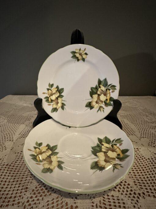Rare Shelley Hibiscus Vintage Trio - Image 4