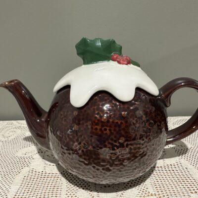 Vintage Price Kensington Brown Betty Plum Pudding Christmas Xmas Teapot