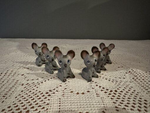 Vintage And Rare Napco Mother Mouse And Six Baby Mice Figurines - Image 6