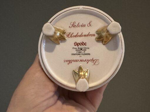 Spode Heavily Gilt Stafford Flowers Pot Pourri Jar With Cover And Pierced Lid In Original Box - Image 6