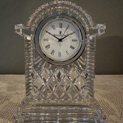 Vintage Waterford Crystal Large Heritage Collection Lismore Carriage Clock In Box