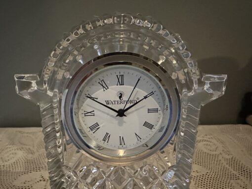 Vintage Waterford Crystal Large Heritage Collection Lismore Carriage Clock In Box - Image 5