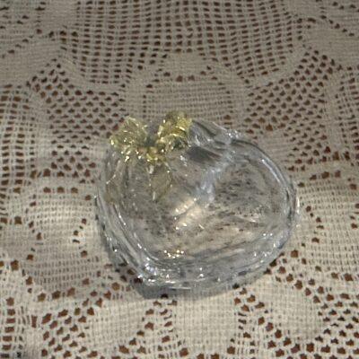 Swarovski Crystal Anna Trinket Box - Heart Shaped With Yellow Bow