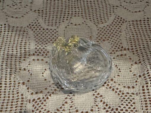 Swarovski Crystal Anna Trinket Box - Heart Shaped With Yellow Bow