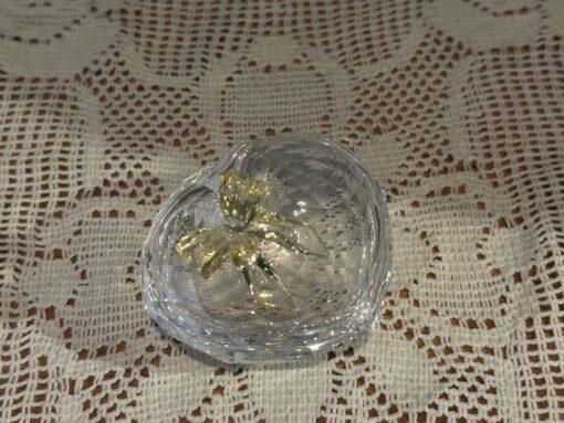 Swarovski Crystal Anna Trinket Box - Heart Shaped With Yellow Bow - Image 2