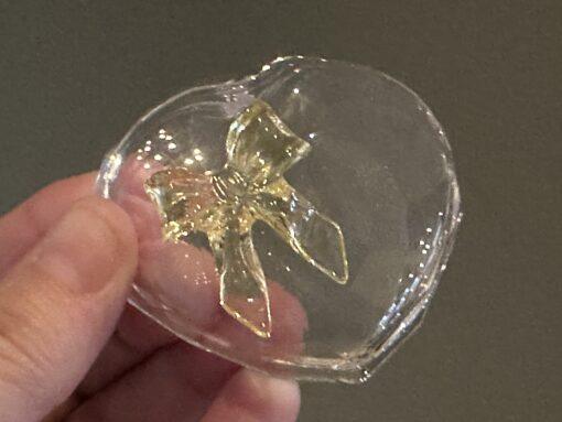Swarovski Crystal Anna Trinket Box - Heart Shaped With Yellow Bow - Image 3