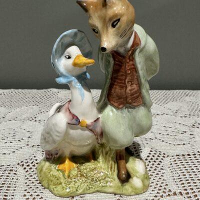 Royal Albert Vintage Figurine - Beatrix Potter - Jemima Puddleduck - Foxy Whiskered Gentleman