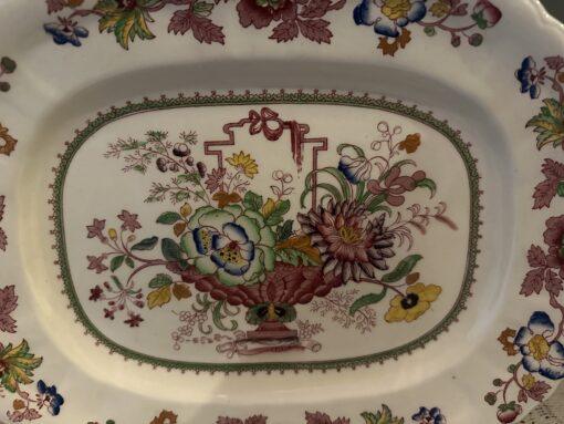 Vintage Mason's Strathmore Pattern Small Serving Platter - 1949 - Pink Version - Image 2