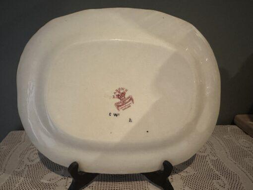 Vintage Mason's Strathmore Pattern Small Serving Platter - 1949 - Pink Version - Image 3