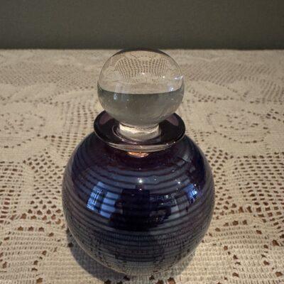 Hand Blown Iridescent Glass Signed Perfume Bottle - Michael Hook Australia
