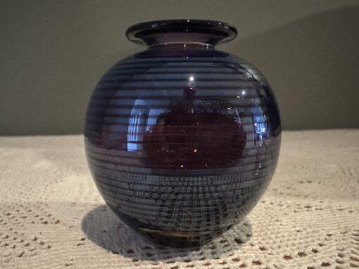 Hand Blown Iridescent Glass Signed Perfume Bottle - Michael Hook Australia - Image 3