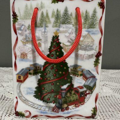 Rare Villeroy Boch Christmas Xmas Porcelain Gift Bag Vase / Lolly Bag - Toys Fantasy - Boxed
