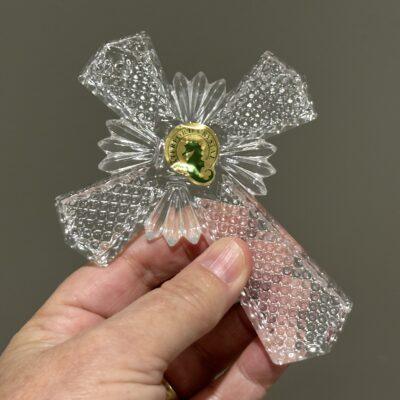 Waterford Crystal 2014 Boxed Christmas Tree Bauble - Cross With Dated Hanger And Velvet Bag