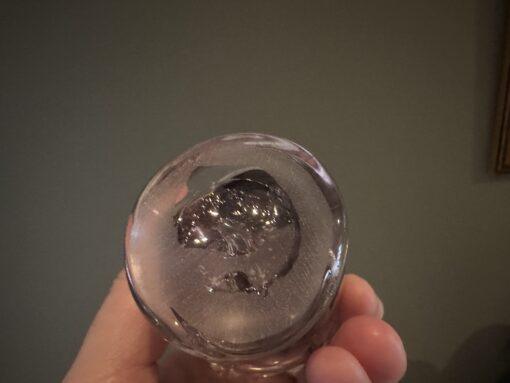 Stunning Large Amethyst Art Glass Shell Shaped Perfume Bottle With Stopper - Image 6