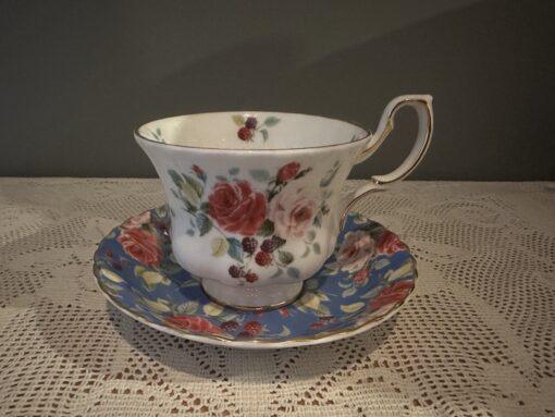 Royal Albert Rosa Teacup And Saucer Duo - Roses And Blackberries