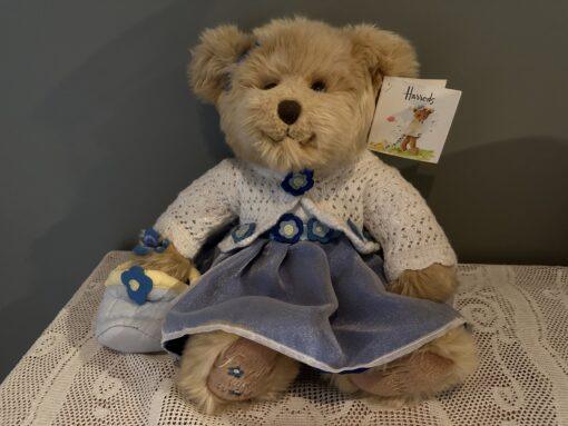 Rare Flora Forget Me Not Bear - Harrods Knightsbridge - Complete With Accessories And Tag