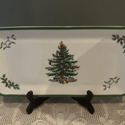 Long Spode Christmas Tree Sandwich /  Serving Plate
