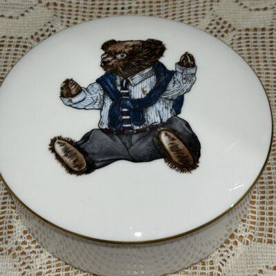 Large Wedgwood Lidded Trinket Bowl / Dresser Box - Ralph Lauren - Polo Bear