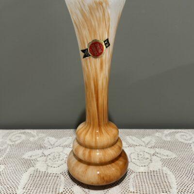 Stunning Large Vetreria Barbieri Cased Glass Vase With Original Label - Made In Italy