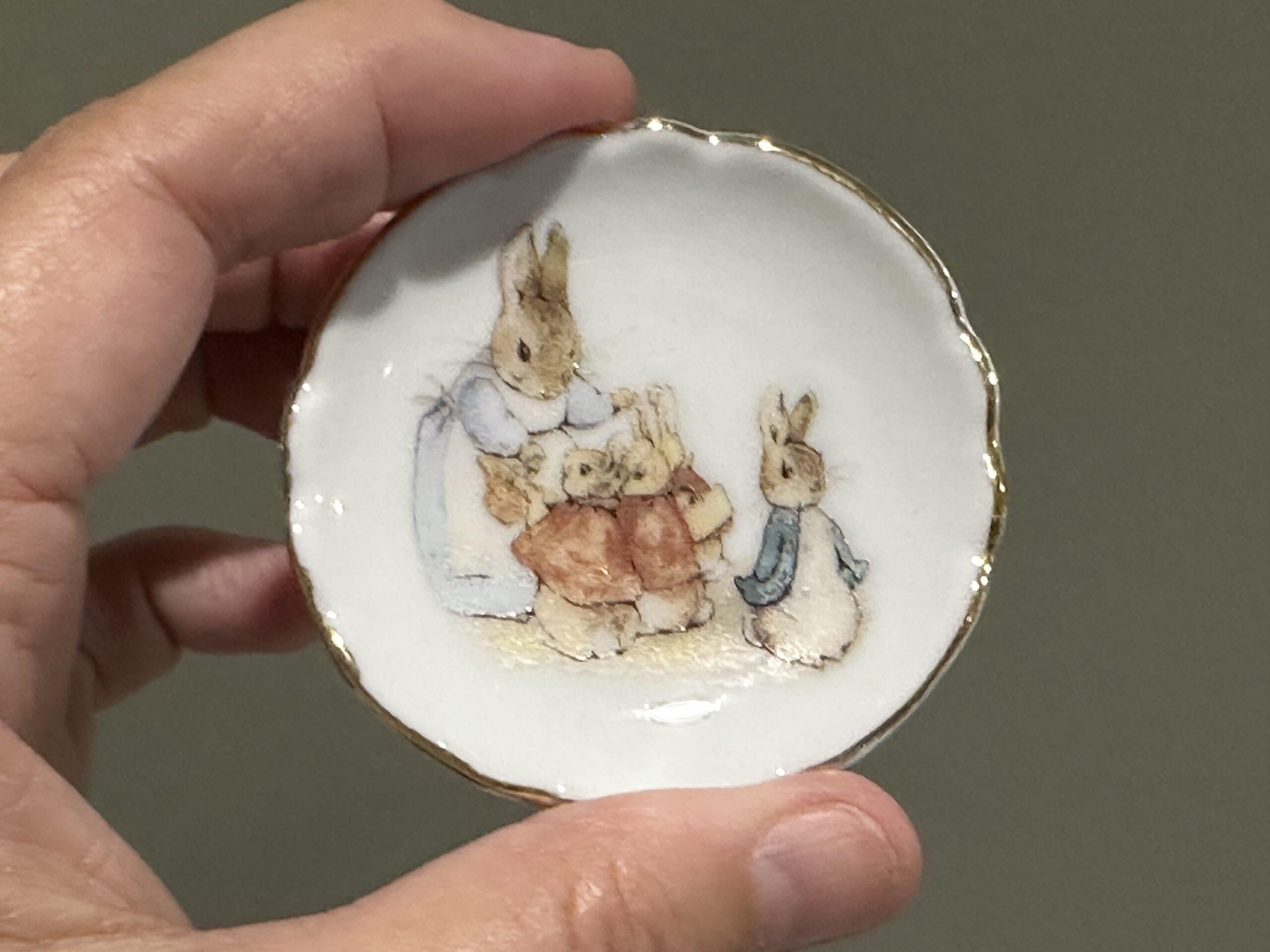 Reutter Germany World Of Beatrix Potter Peter Rabbit Miniature Tea / Coffee Set - Image 2