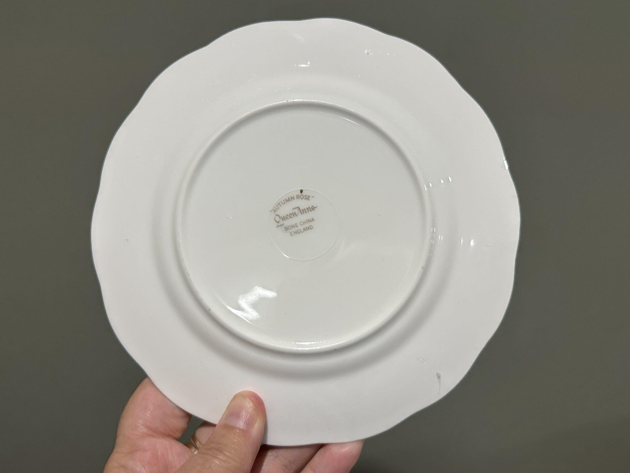 Vintage Queen Anne Bone China Harlequin Tea Set For Four - Autumn Rose - Image 5