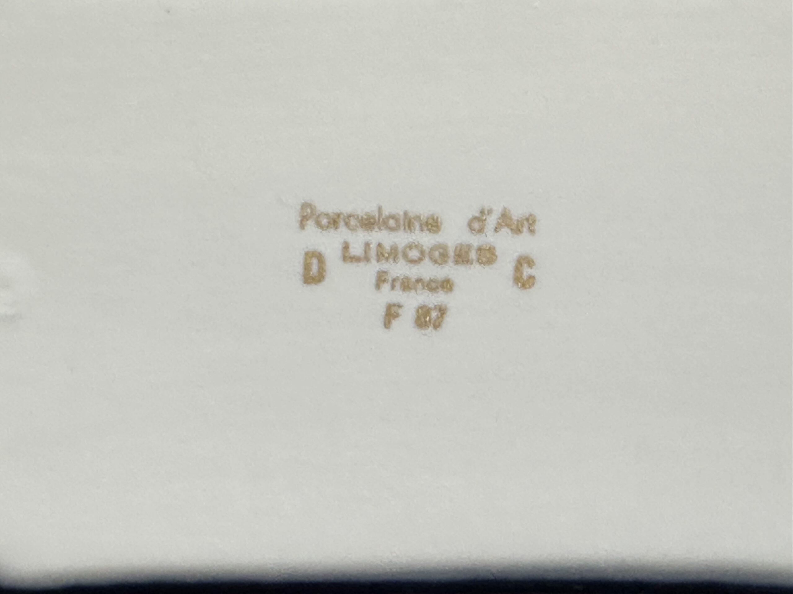 Limoges Blue And Gold Miniature Tea Set On Tray - Image 4